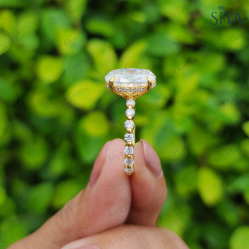 Oval Cut Lab-Grown Diamond Bridal Set Engagement Ring Wedding Band Promise Ring Set Gift For Her