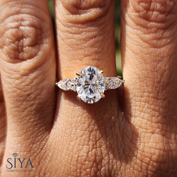 Oval Cut Lab Grown Diamond Engagement Ring