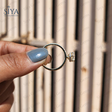 Marquise Cut Lab-Grown Diamond Ring 14K Gold Tulip Setting Engagement Ring Promise Ring for Her