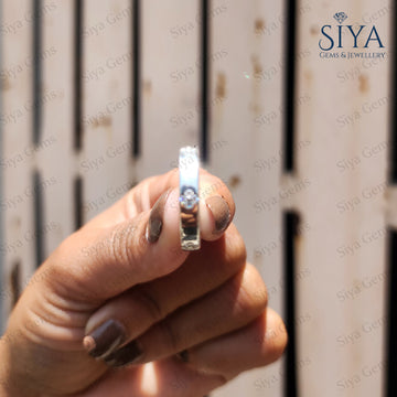 Flash Set Wedding Band Dainty Diamond Ring 14k Solid Gold Diamond Wedding Ring for Women Stacking Ring Anniversary Gift For Women